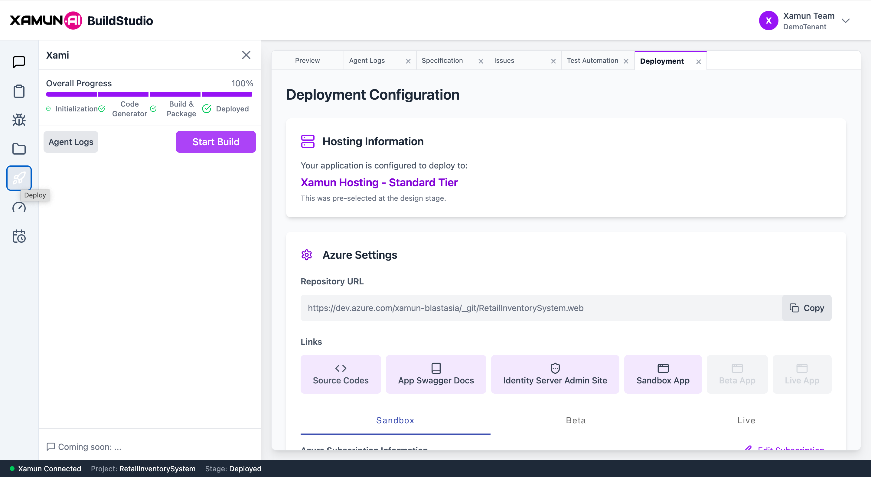 Build & deploy your software