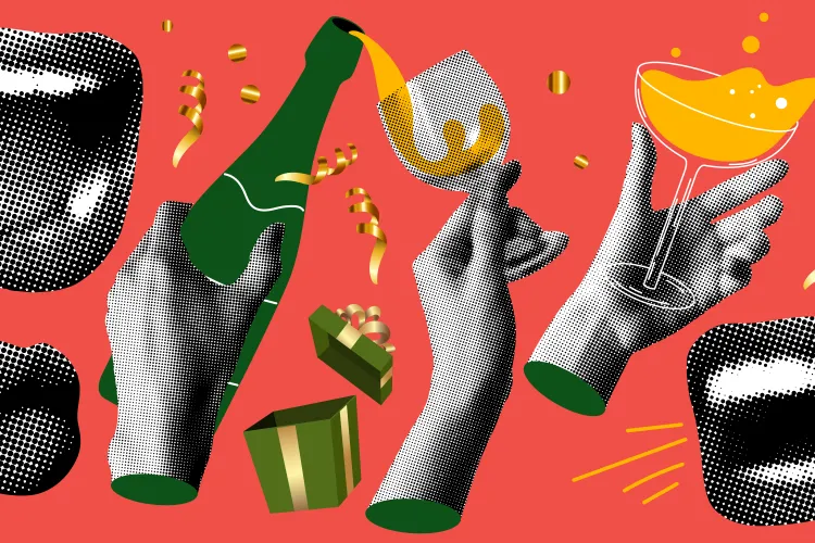 Holiday party illustration 