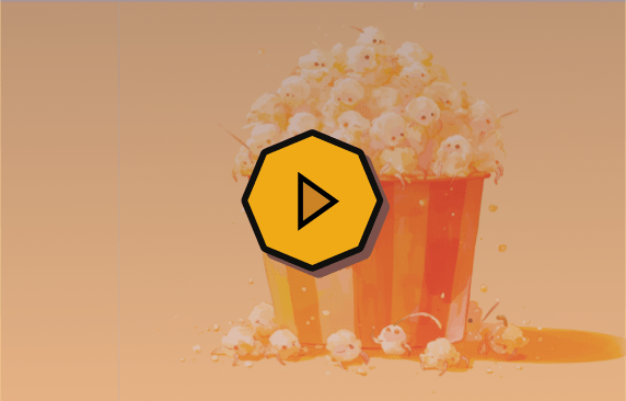 Aflevering plaatje waarin een bak popcorn met bewegende beestjes te zien is