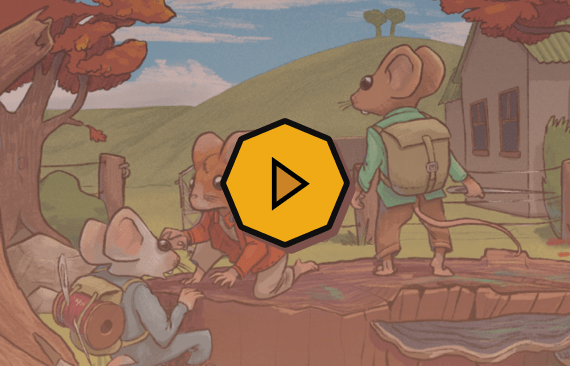 Afbeelding plaatje van Mausritter, muizen met naalden als zwaard op avontuur