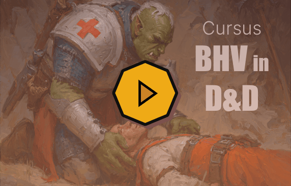 Afbeelding plaatje waarin je een orc een BHV cursus ziet geven