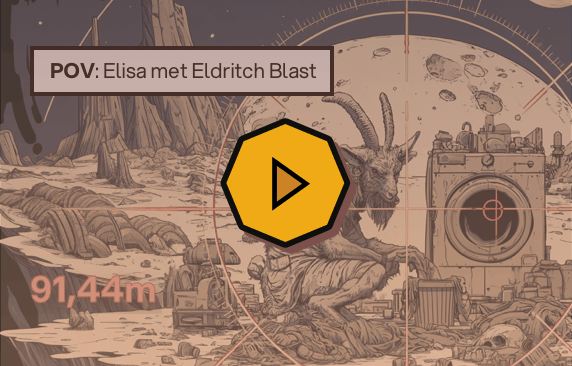 Afbeelding plaatje waarin je een man van Leng rustig de was ziet doen, minuten voordat hij door sniper Elisa wordt geeldritchblast.