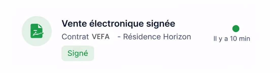 Signature électronique alerte