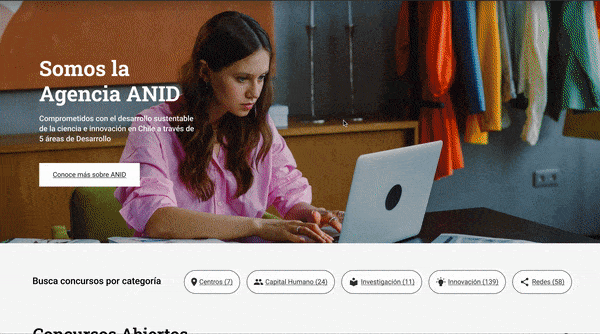 Gif of the prototype of THE NEW HOME OF aNID ANID THE CONTEST DETAIL PAGE