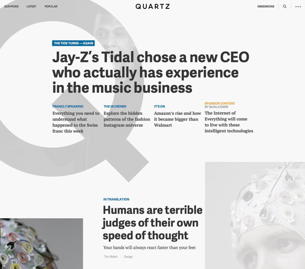 Traditional Homepages Are Obsolete, Says Quartz. Here's What They Built Instead