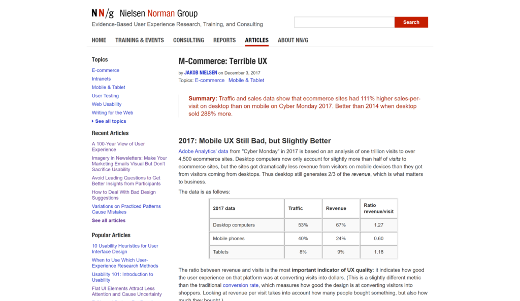 M-Commerce ― Terrible UX