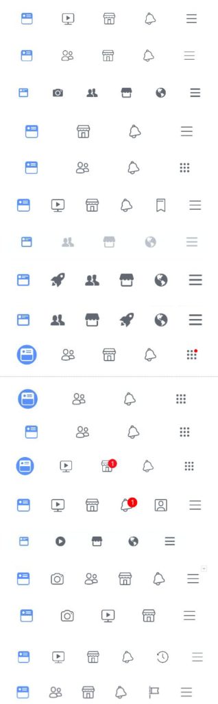 A designer has collected at least 66 (!!!) active versions of Facebook app’s navbar