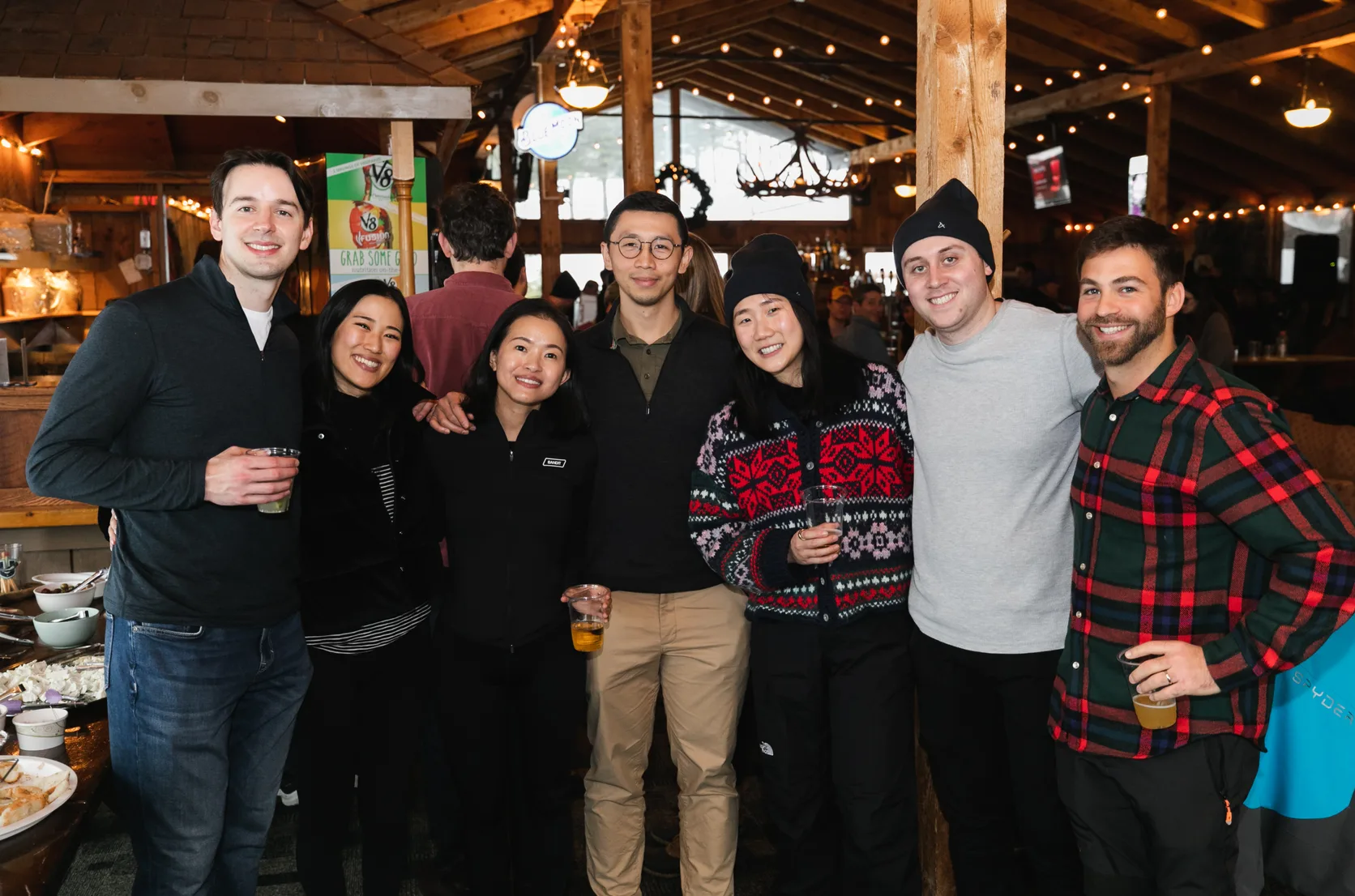 The Aker team together at a holiday gathering