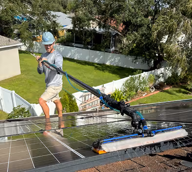 Solar panel cleaning in Tempa Bay