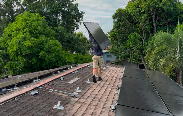 Solar Panel Cleaning and Removal and reintallationg in Tempa Bay