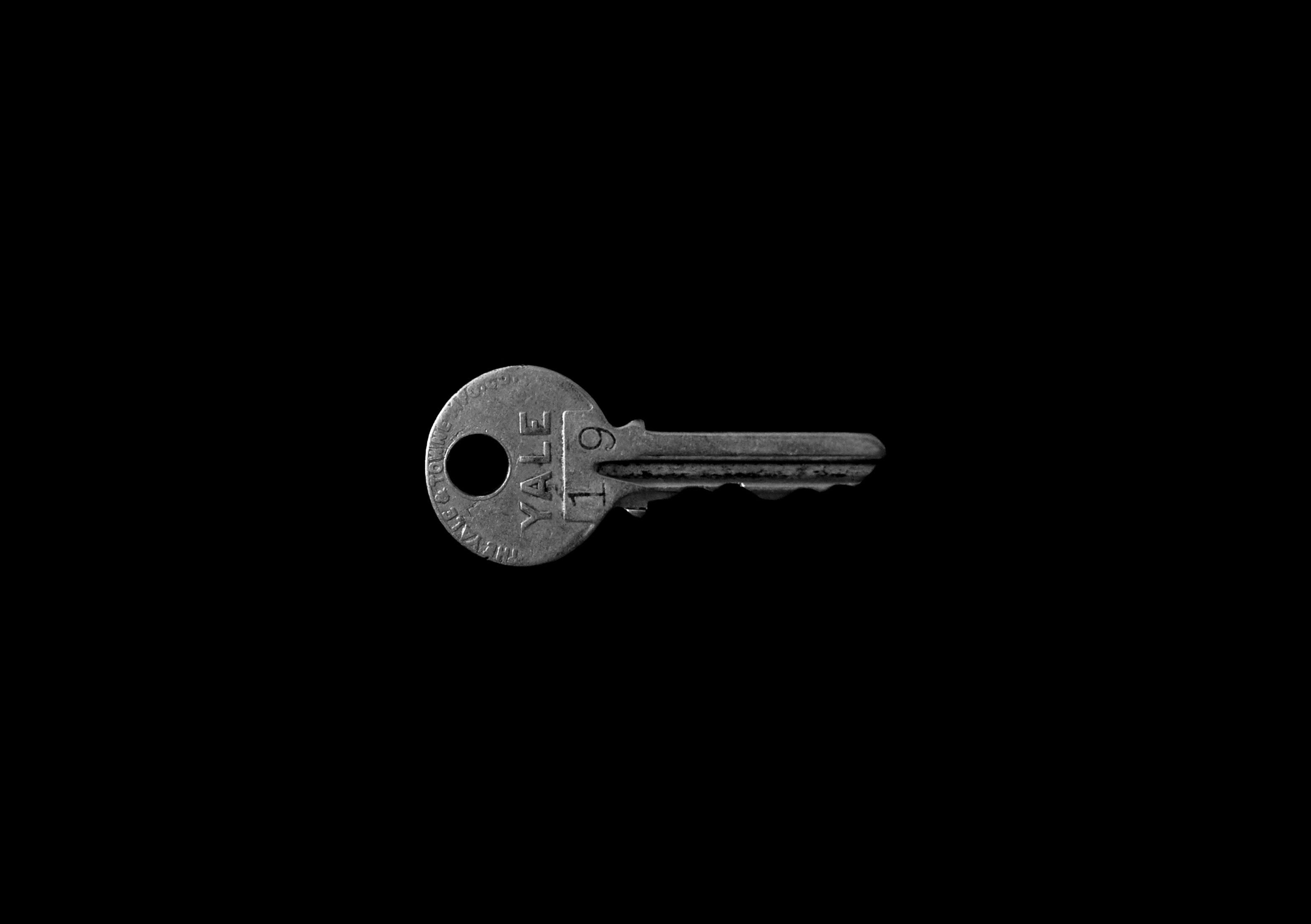 home key in dark background