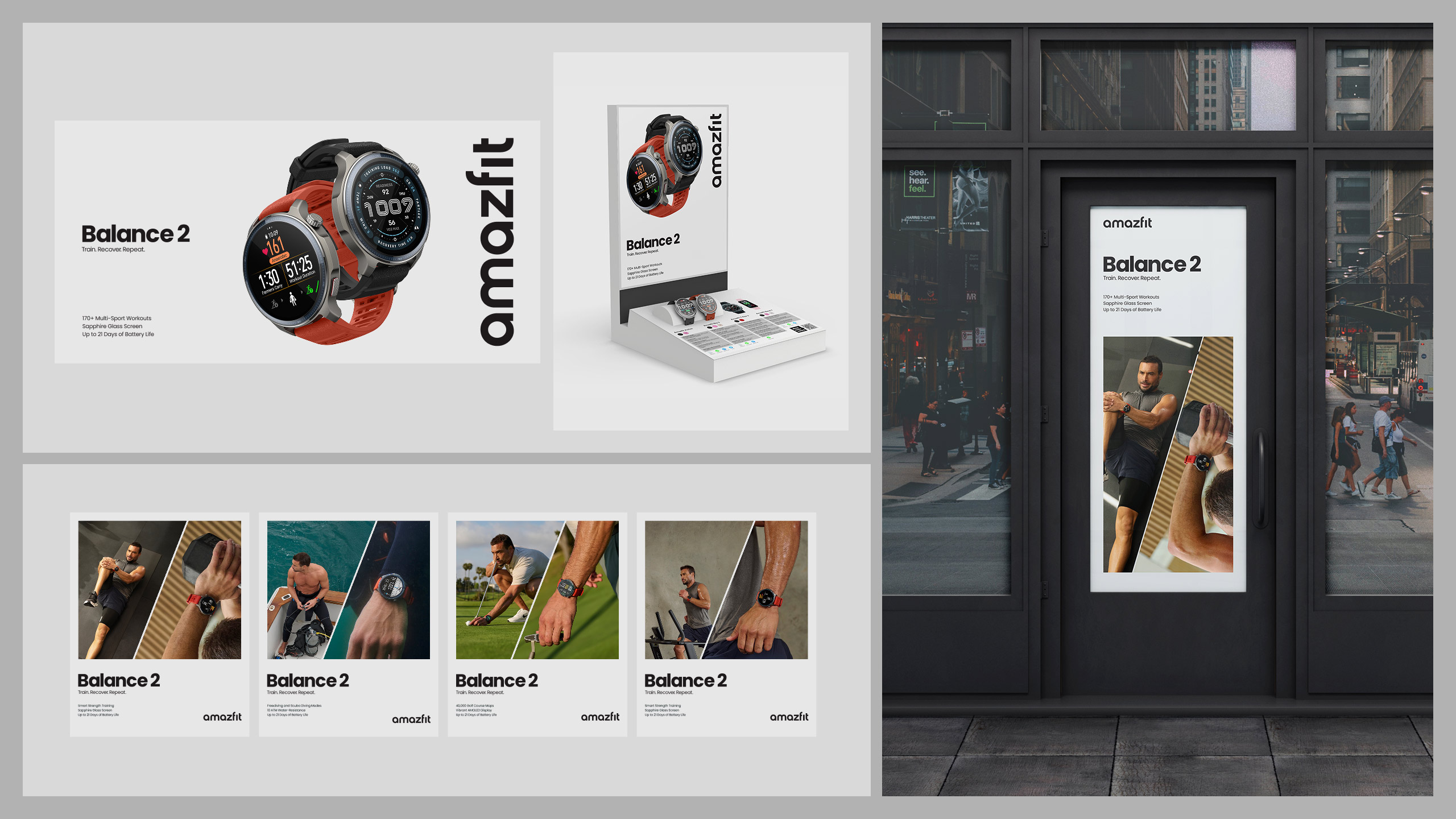 Various Retail and print layouts for Balance 2.