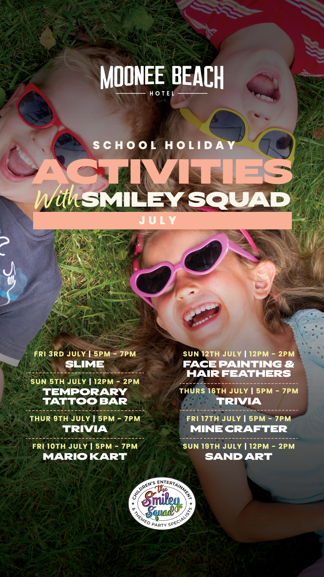 July School Holiday Activities