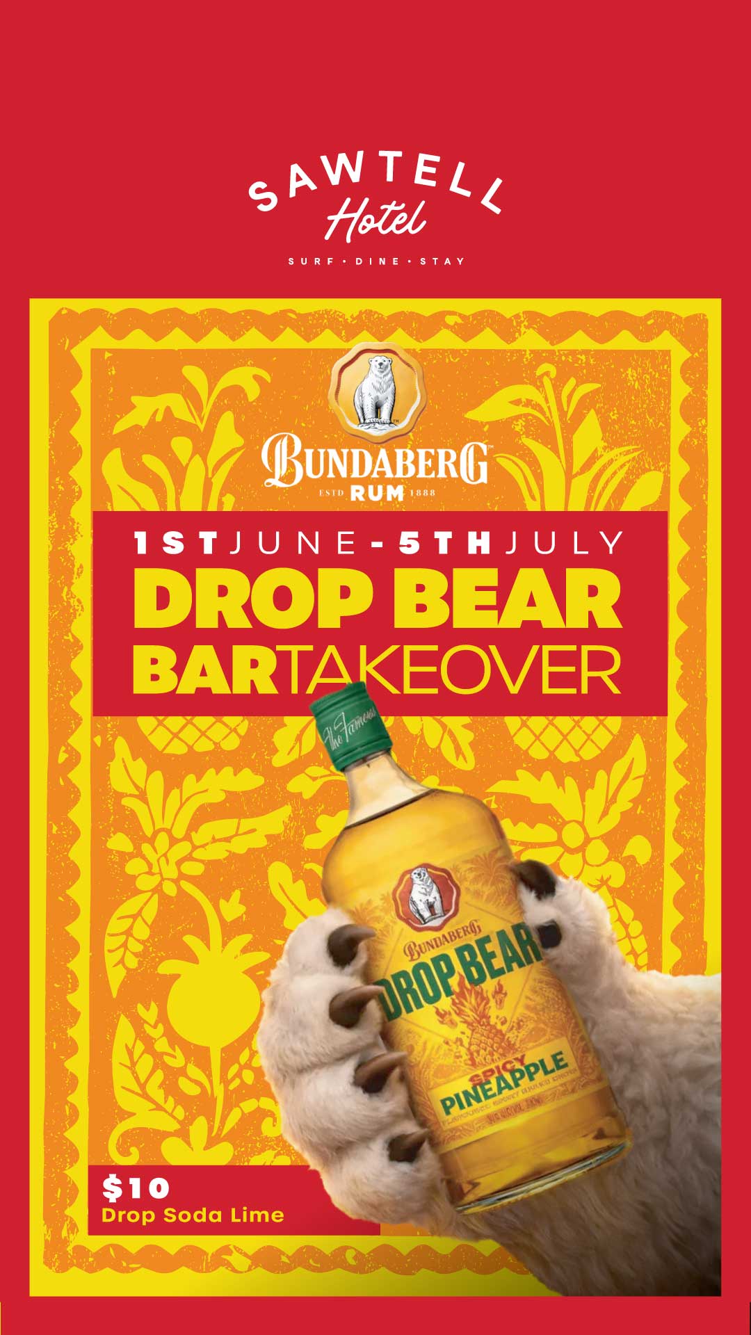 Bundaberg Drop Bear Bar Takeover