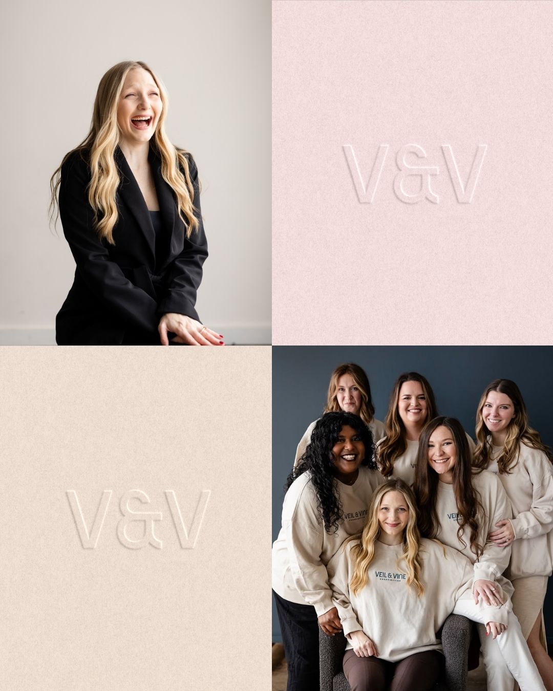 Veil and Vine Weddings client brand imagery and elevated personal branding mockup