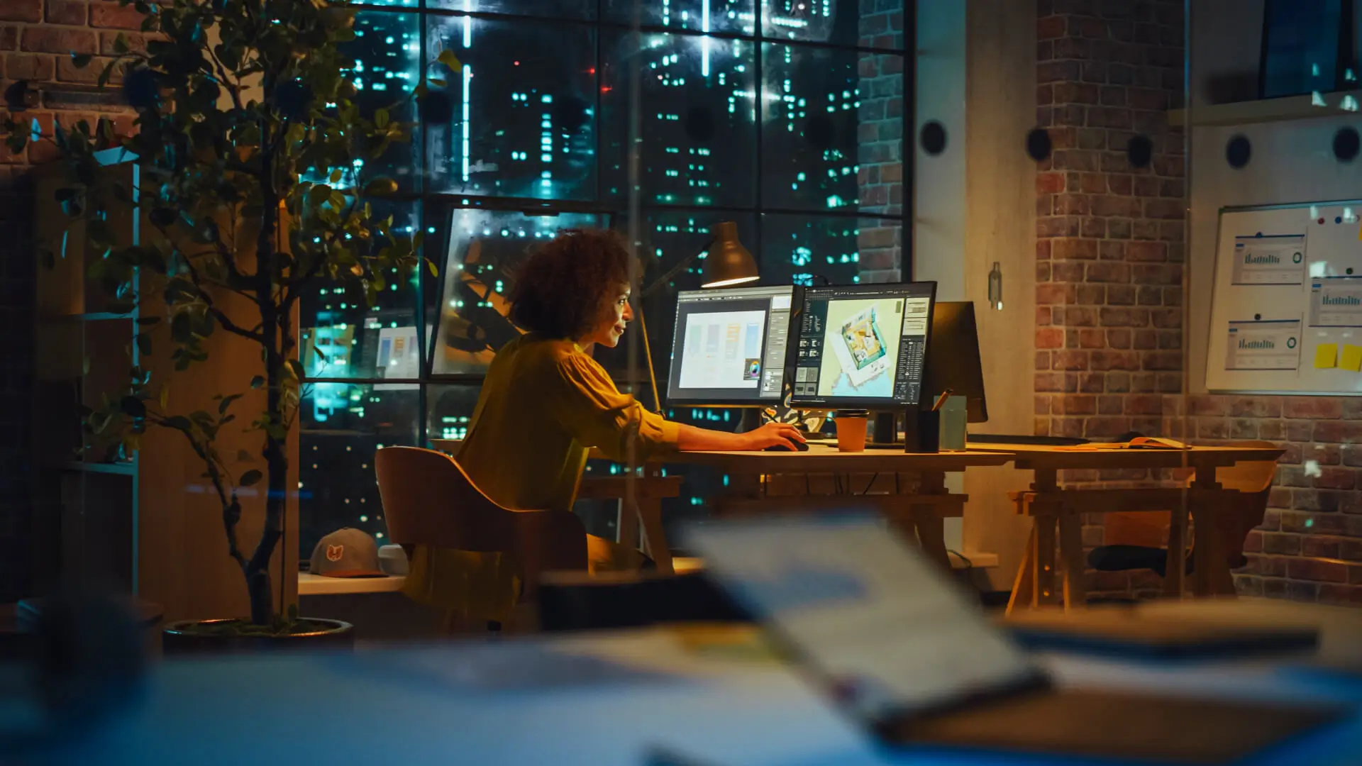 Animated video production team working in Chicago