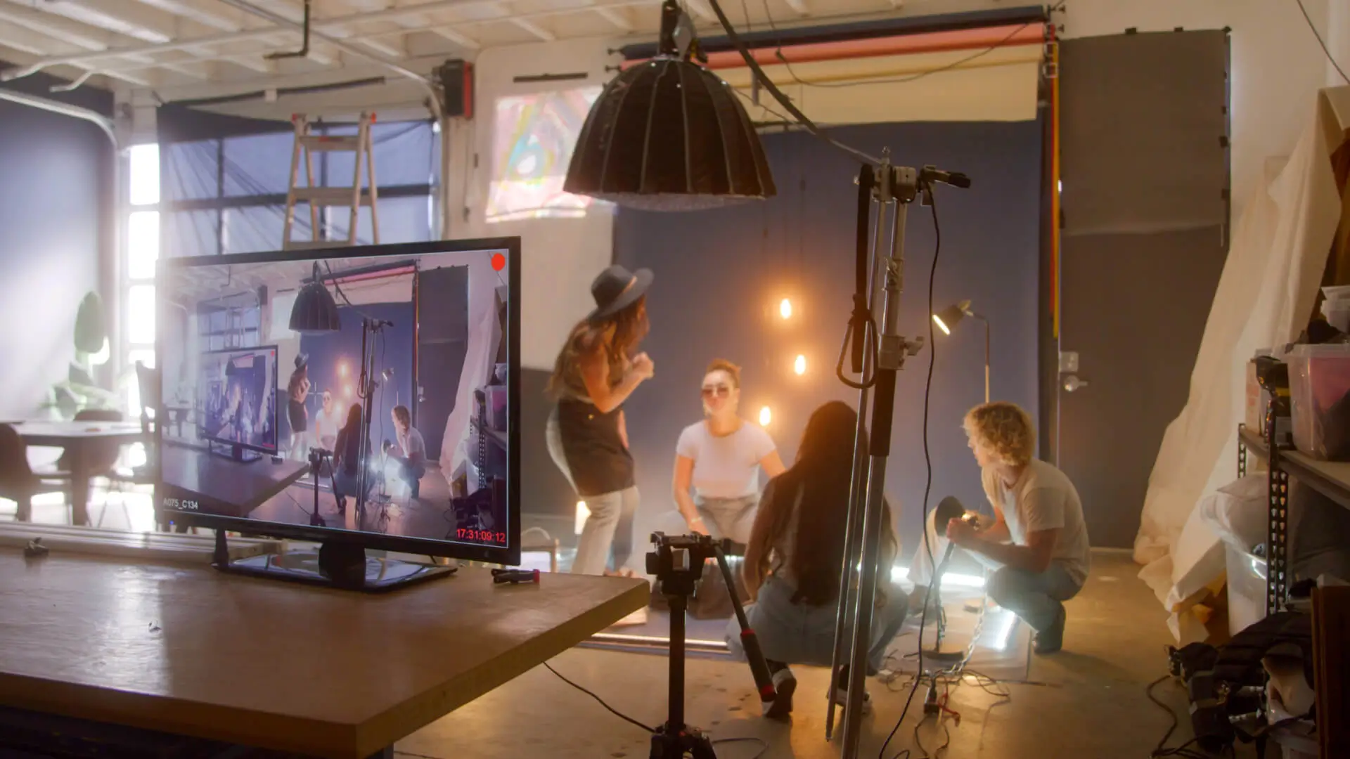 Explainer video production setup in New York studio