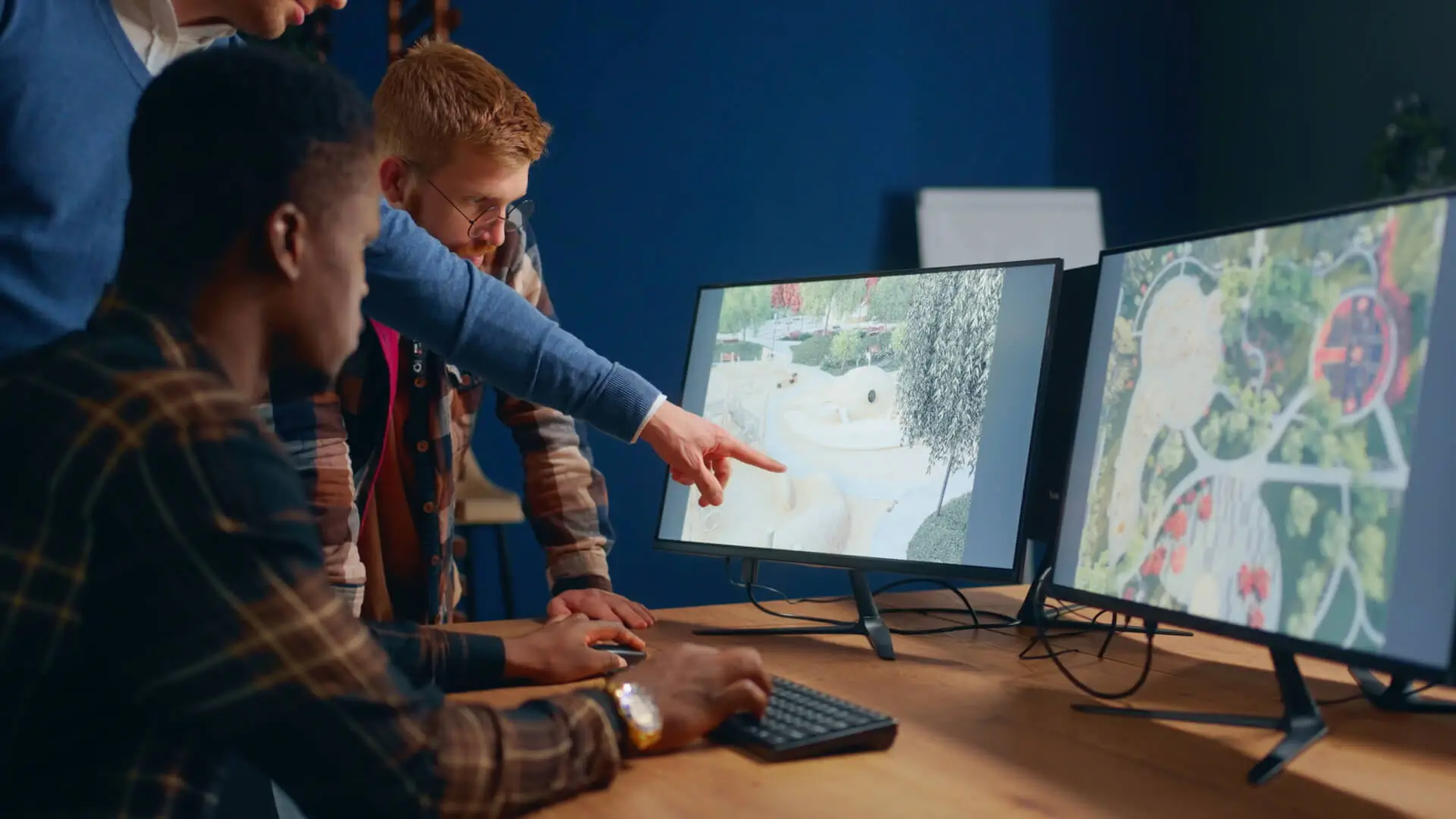 Animated video production team working in Boston