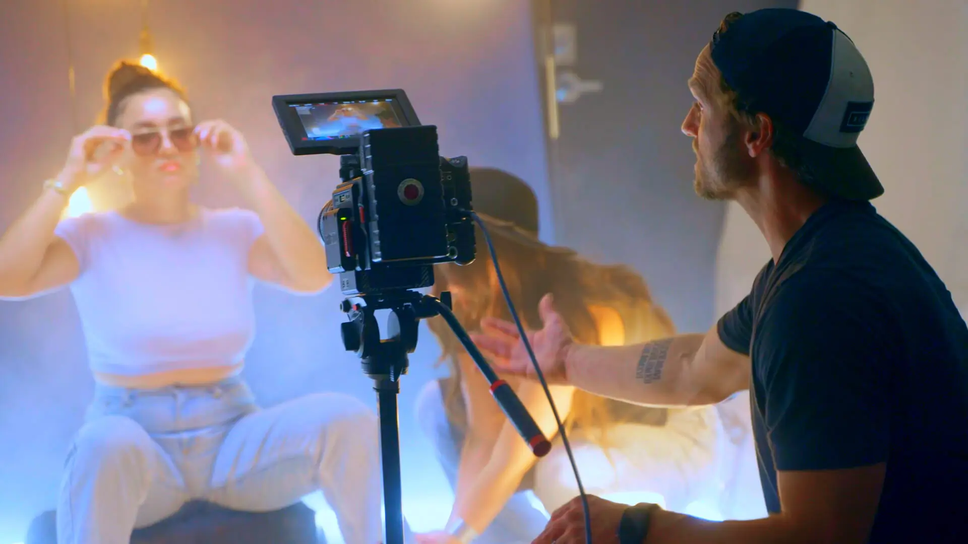 Explainer video crew with actress in Los Angeles