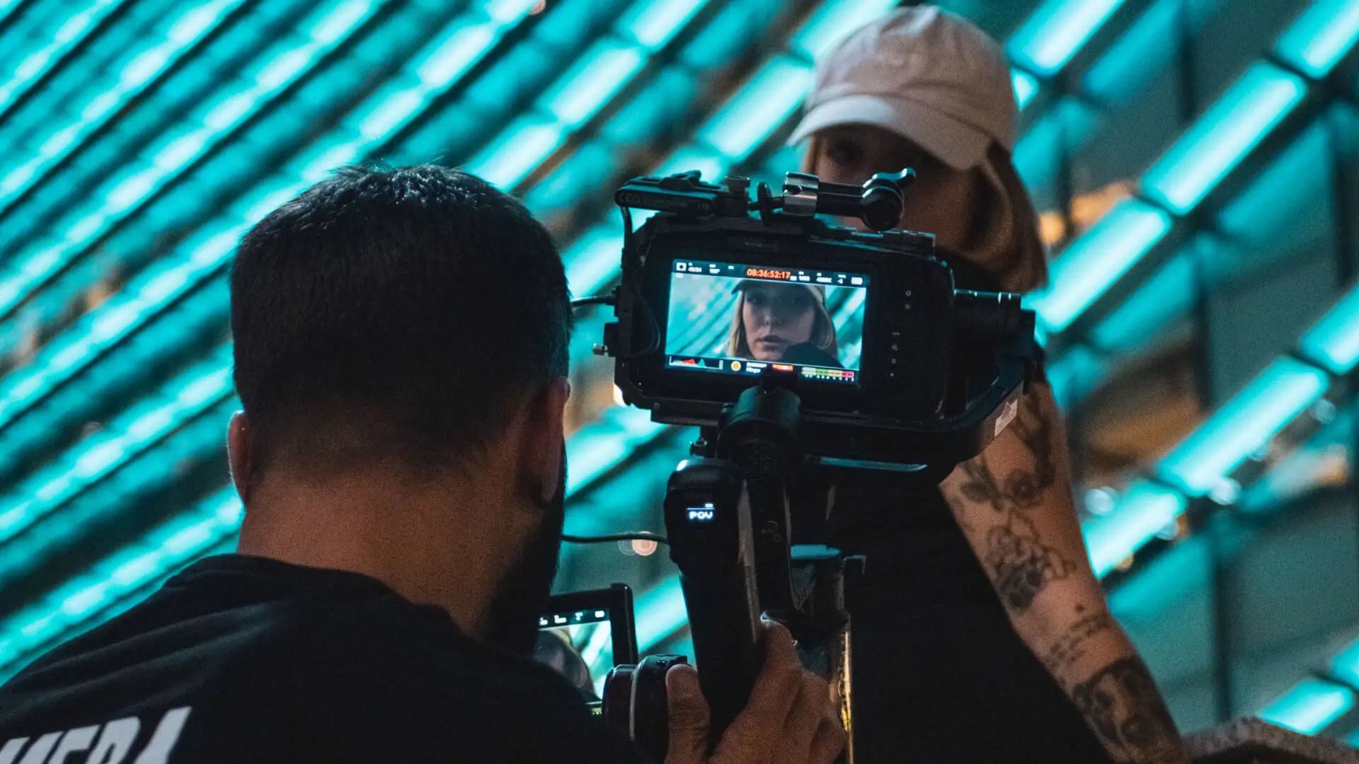 Testimonial video production interview setup in Los Angeles