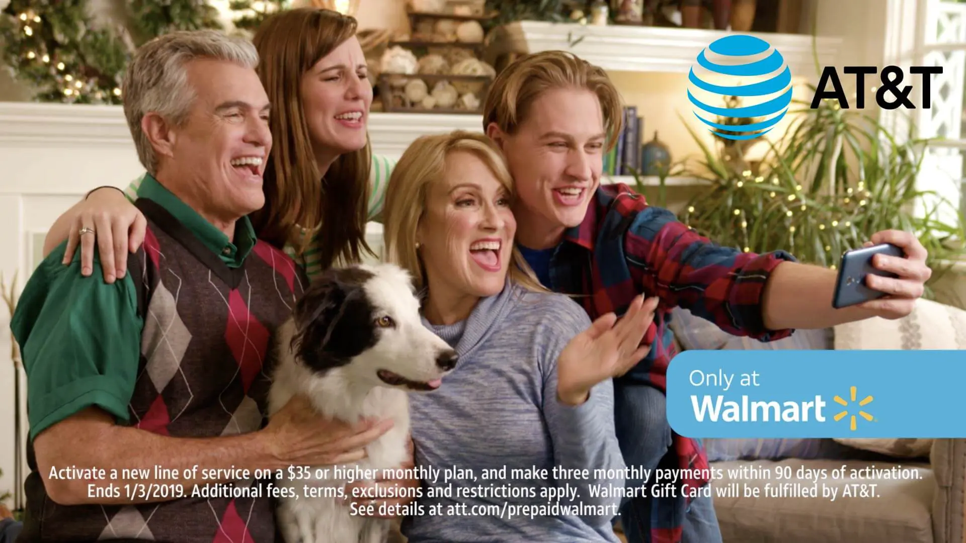 TV commercial for AT&T's holiday promotion.