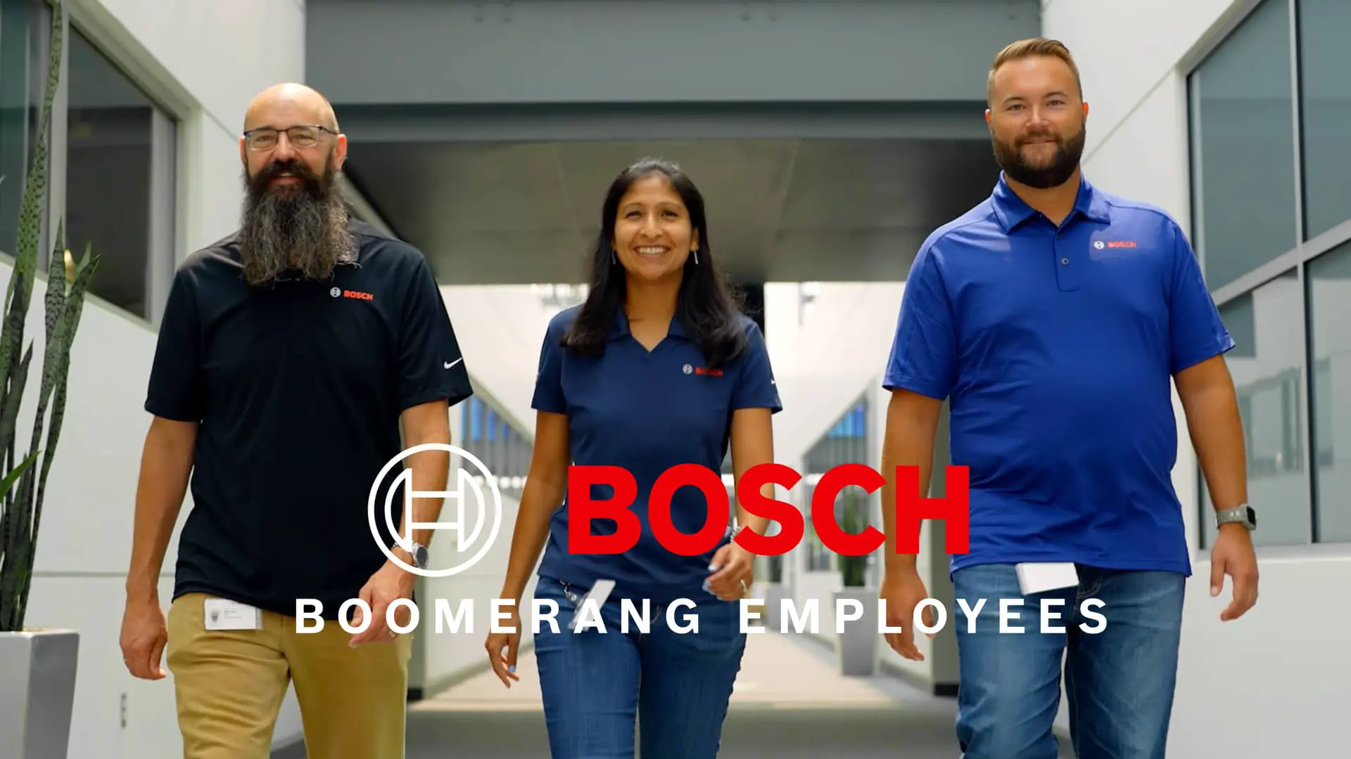 Testimonial video for boomerang employees at Bosch.