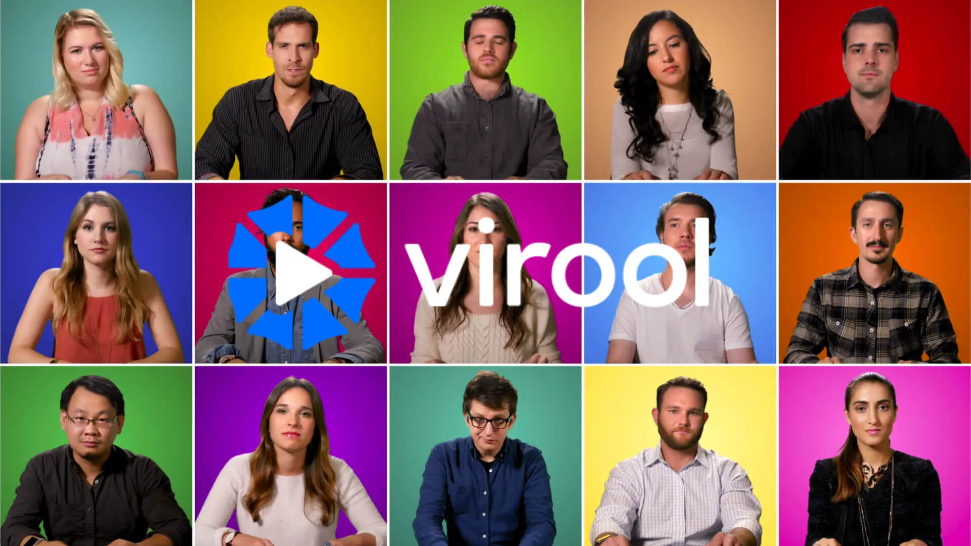 Promo video with a vibrant video grid for Virool brand.