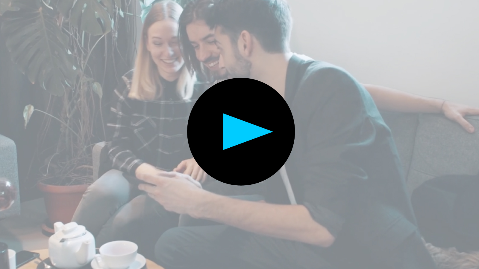 Play a Farmers Insurance Snacks video featuring a young couple on a couch.