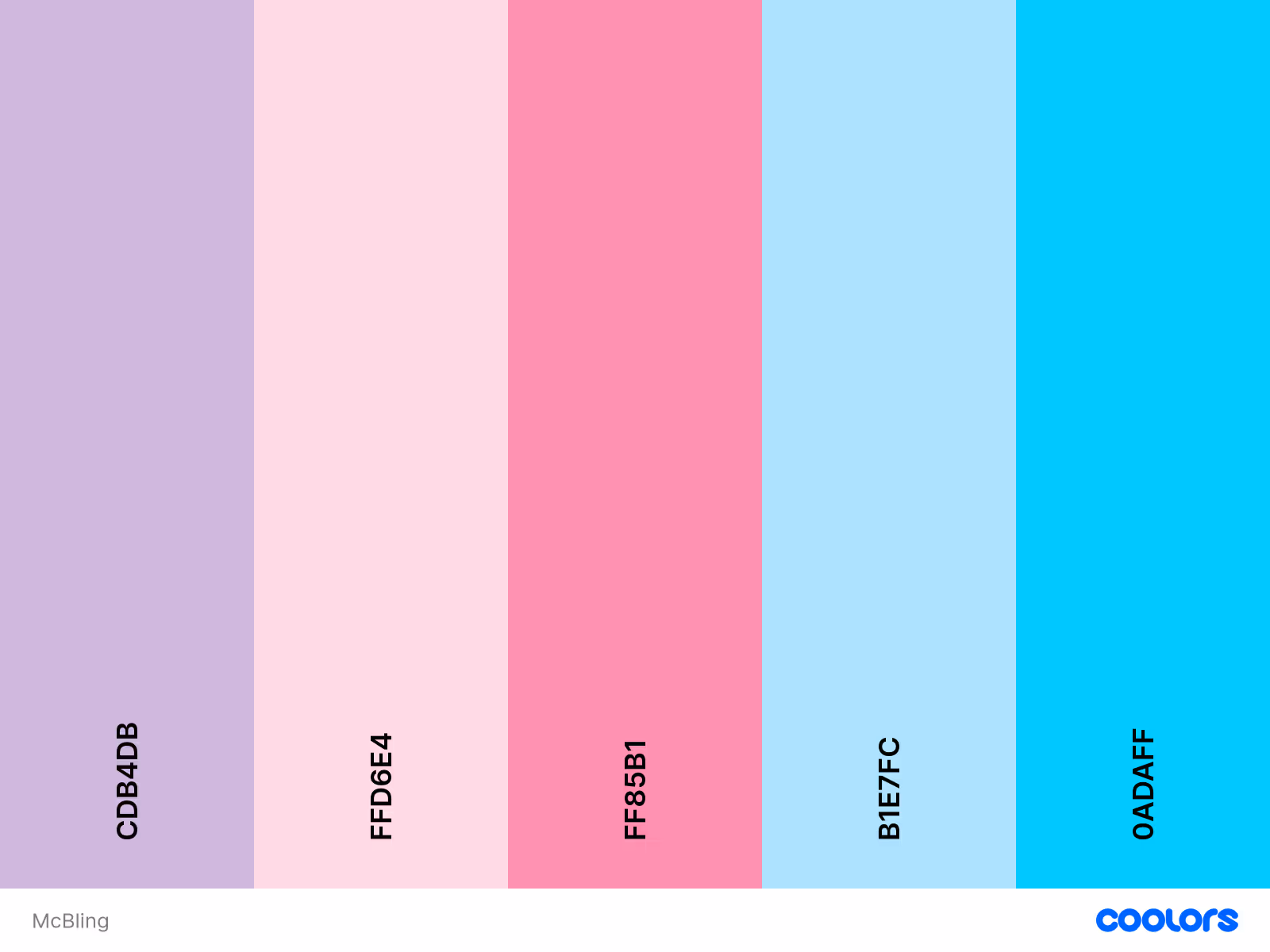 McBling pastel Y2K color scheme