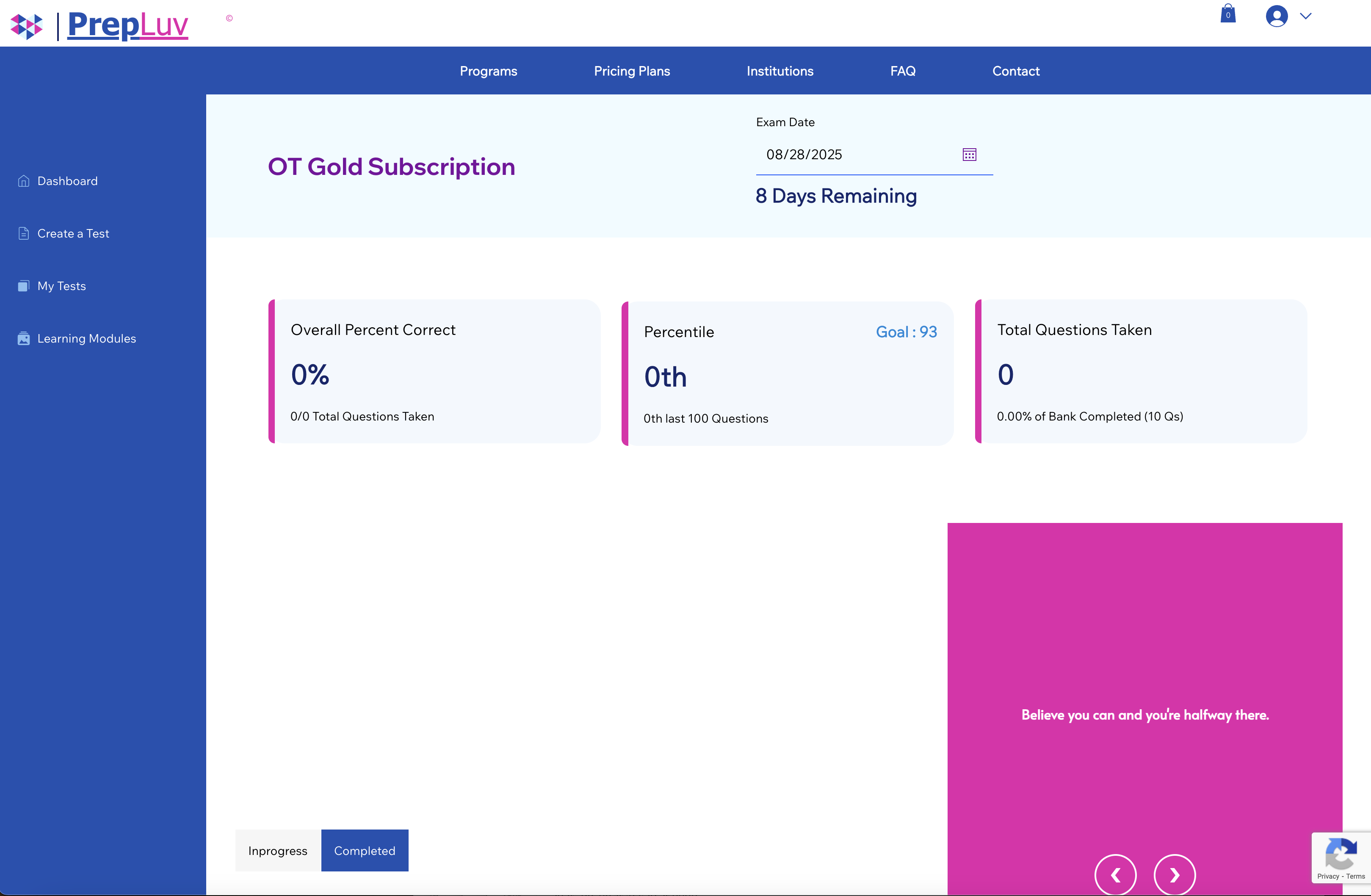 A LMS dashboard built using Wix and Velo