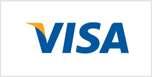 A visa logo on a white background.
