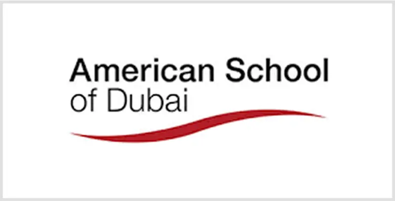 The american school of dubai logo.
