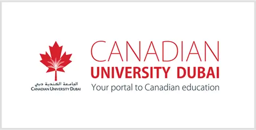 The canadian university of dubai logo.
