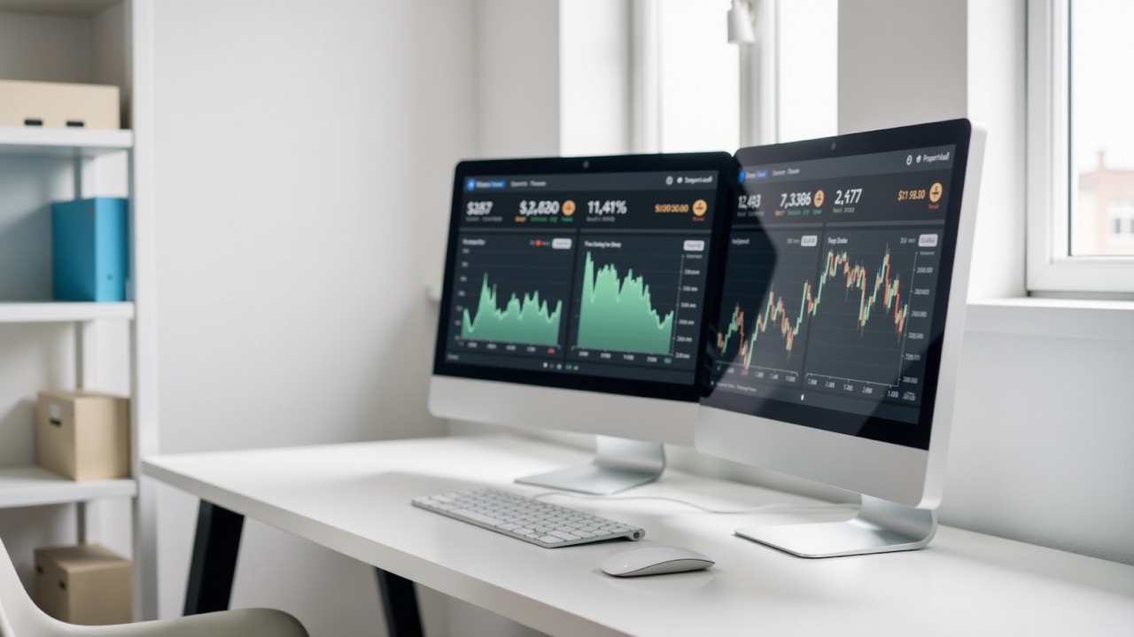 Une liste de placements financiers rentables sur un ordinateur
