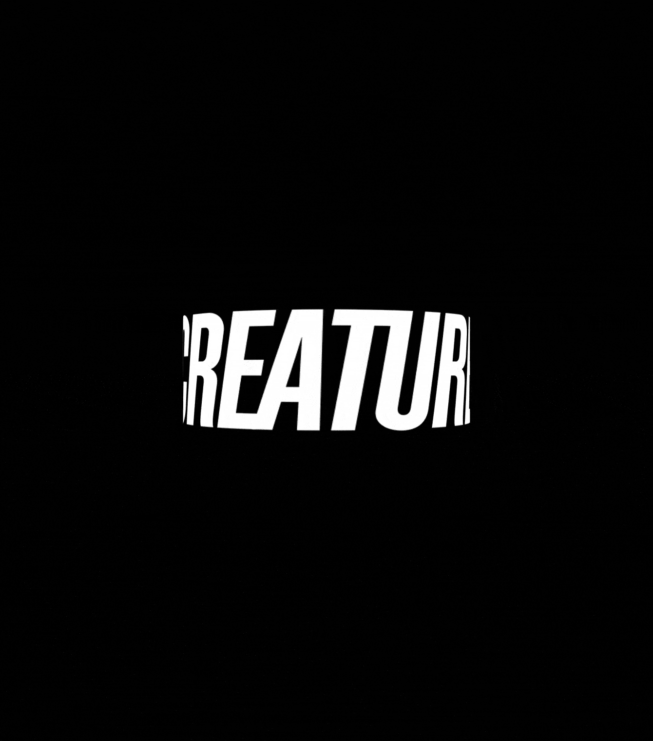 Animated Creature wordmark on black