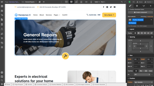 CMS Page - Handyman X Webflow Template