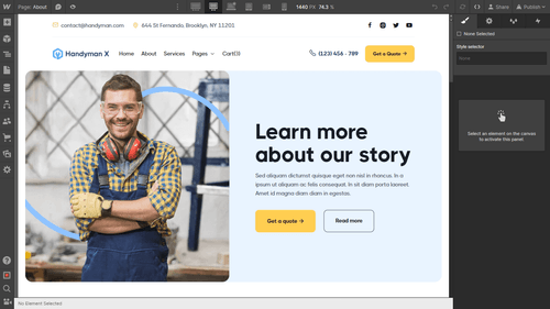 Static Content - Handyman X Webflow Template