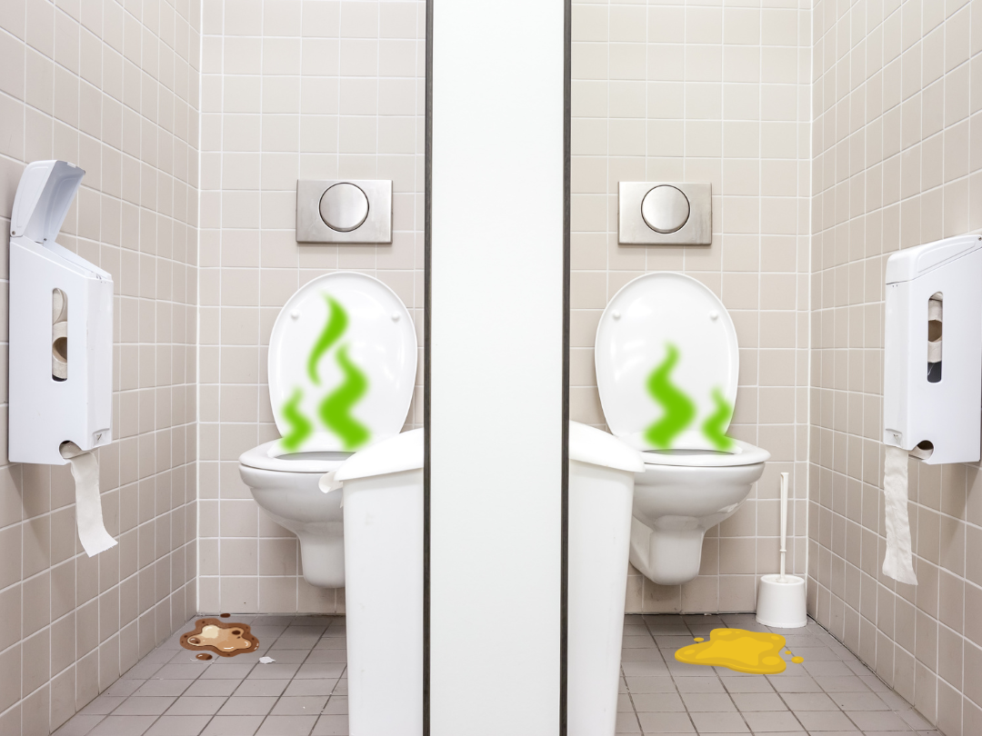 Foto van schooltoiletten