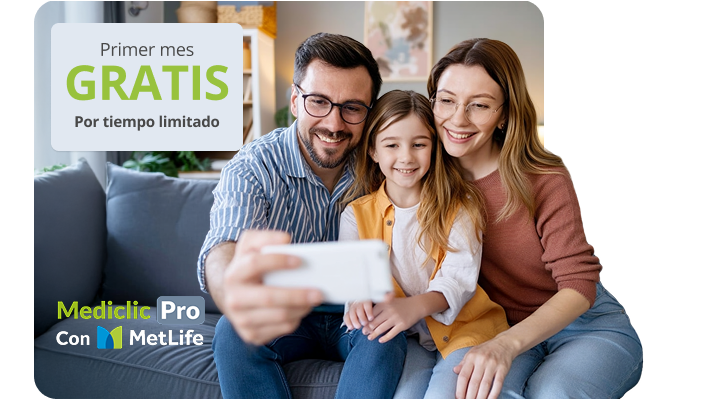 Plan Mediclic Pro + MetLife Primer mes gratis por tiempo limitado