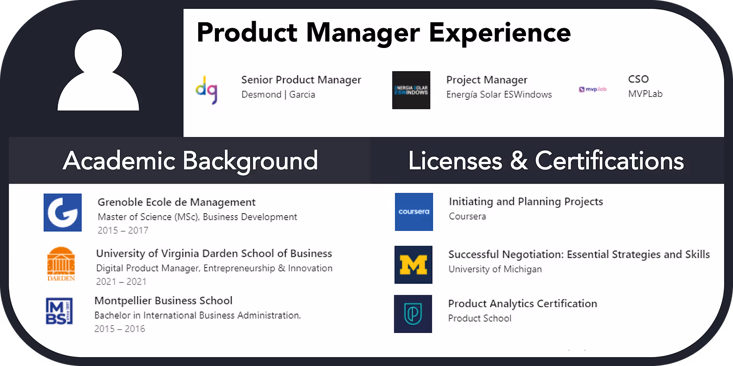 product manager experience