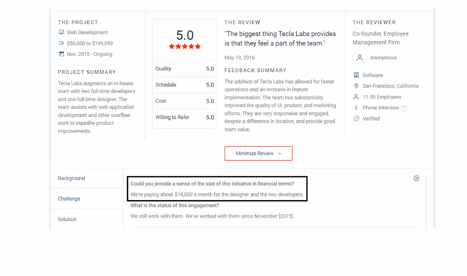 reviews provided