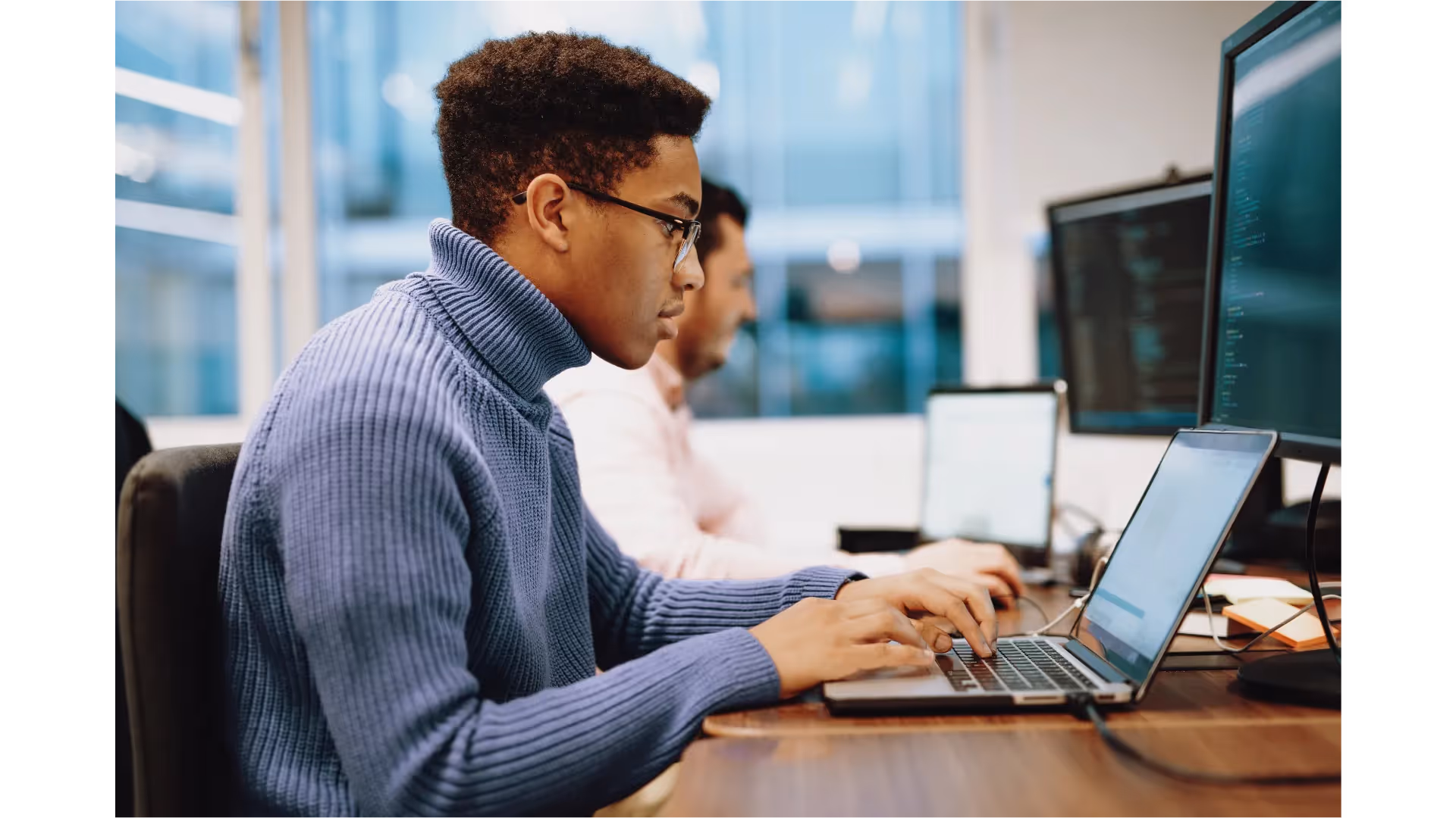 a man working in tech