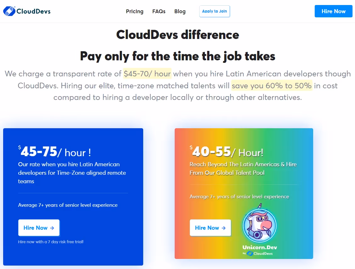 CloudDevs website
