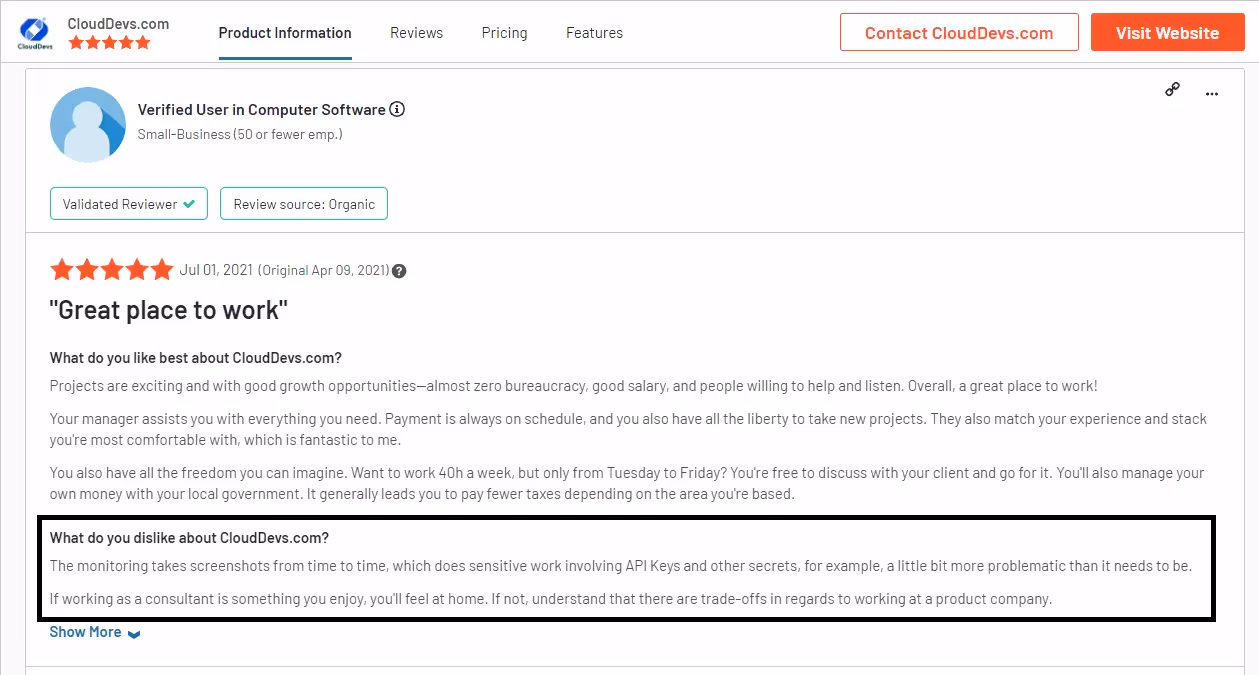 CloudDevs review