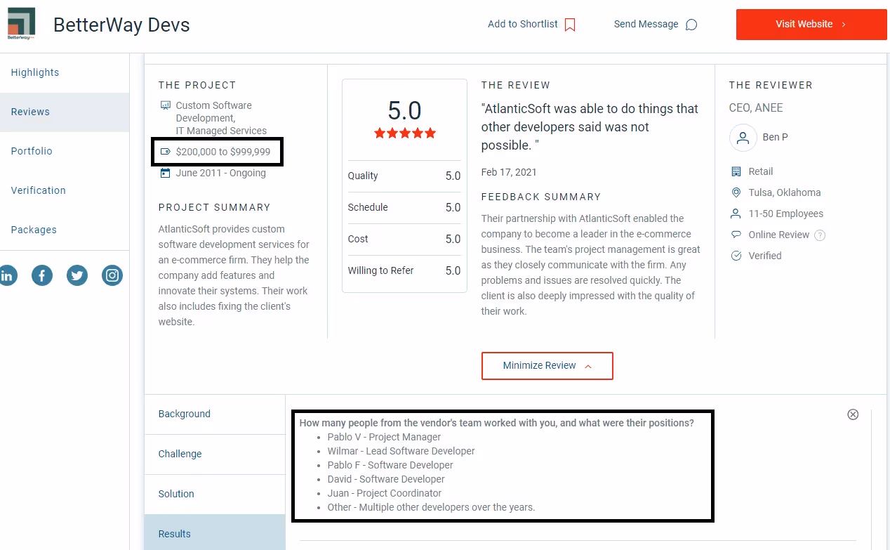 BetterWay Devs reviews