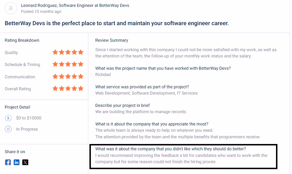Betterway Devs review