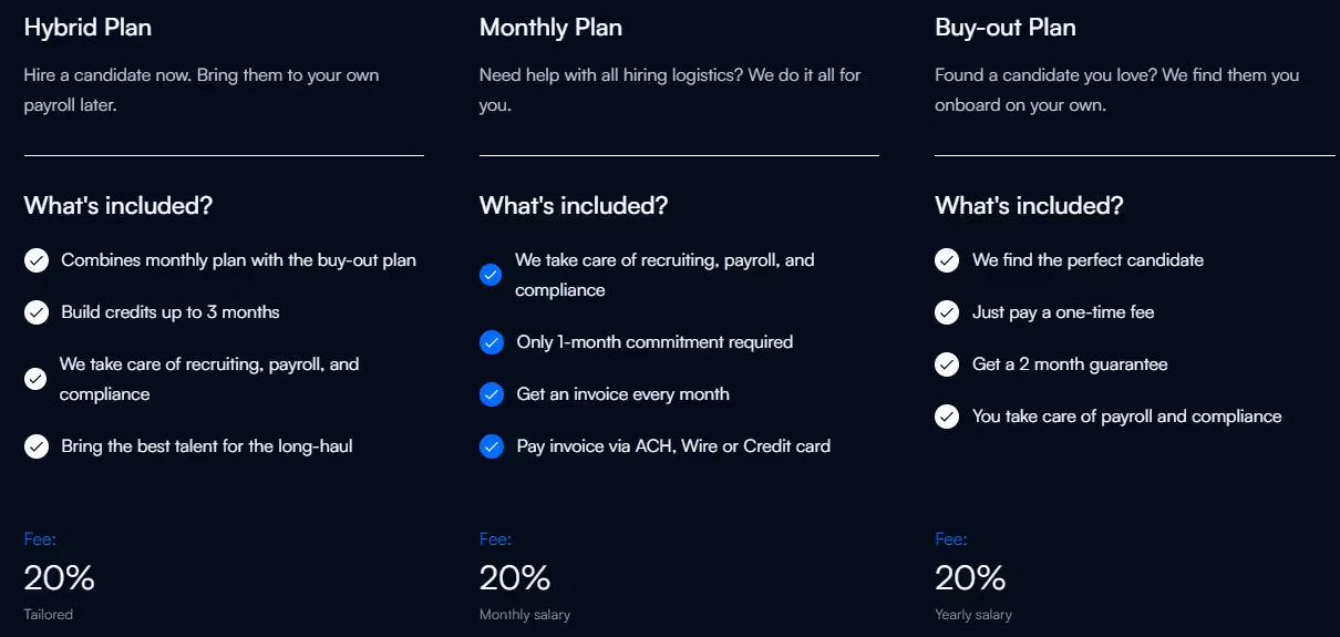 Teilur Talent pricing