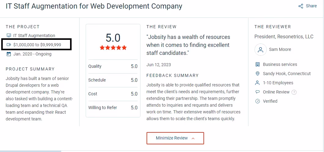 Jobsity reviews