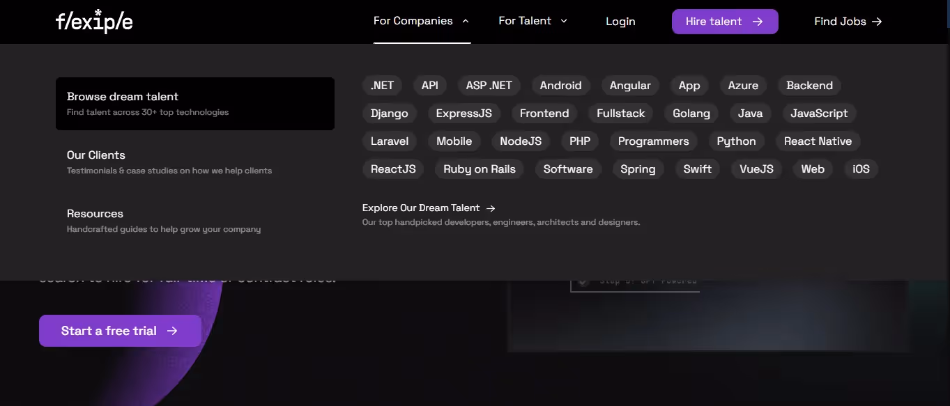 Flexiple website