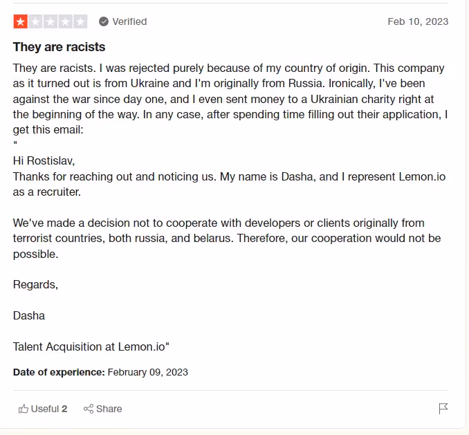 Lemon.io pricing reviews